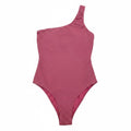 OSÉREE METALLIC PINK ONE SHOULDER ONE PIECE SWIMSUIT - SIZE O/S