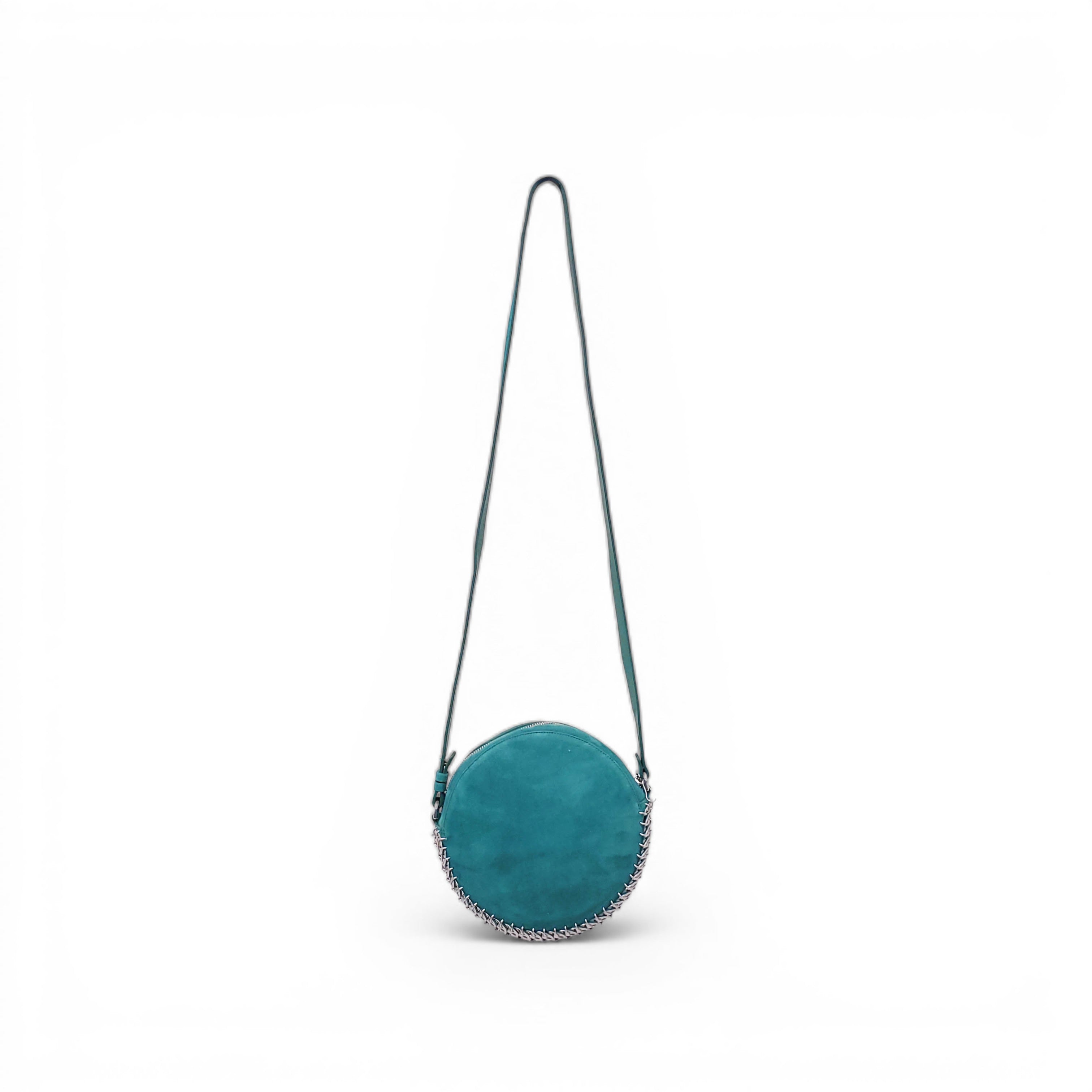 PACO RABANNE GREEN SUEDE CROSSBODY BAG