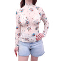 PACO RABANNE WHITE FLORAL TOP - SIZE 38