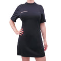 PANGAIA BLACK GRAPHIC T-SHIRT DRESS - SIZE M