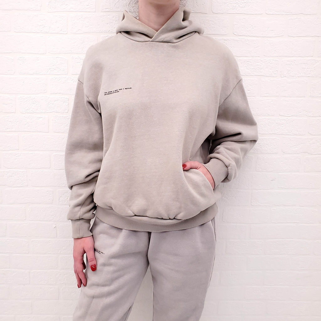 PANGAIA TAUPE HOODIE SWEATSHIRT - SIZE S