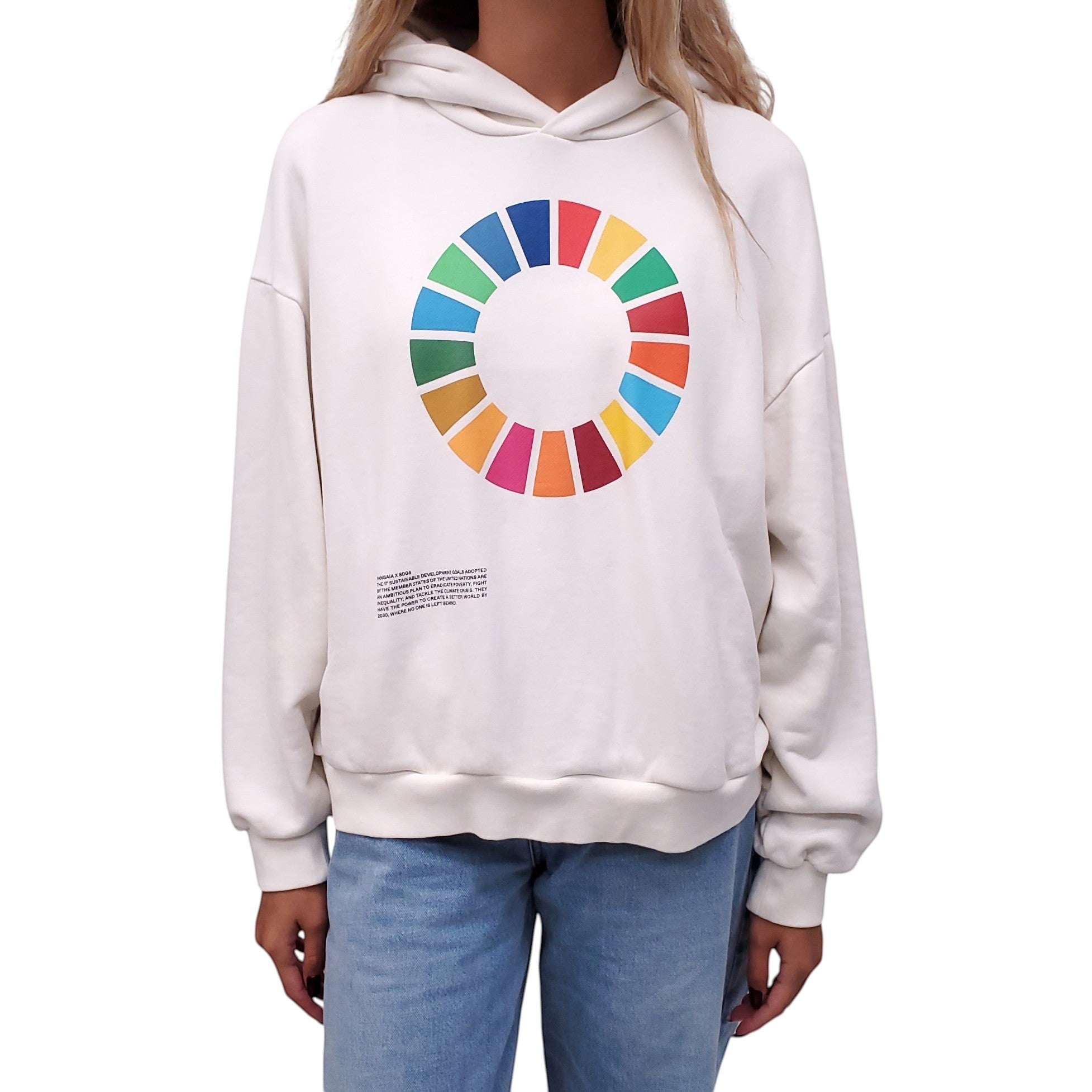 PANGAIA WHITE GRAPHIC SWEATSHIRT - SIZE M