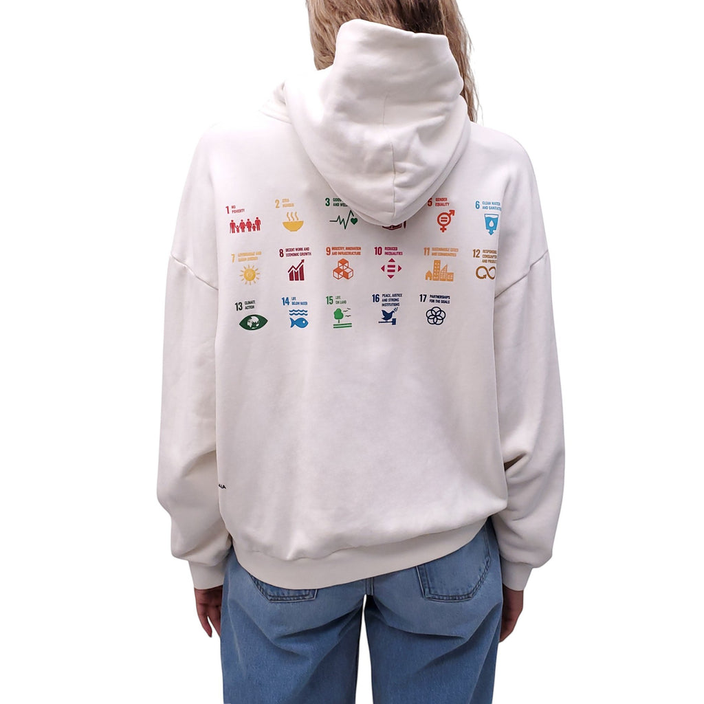 PANGAIA WHITE GRAPHIC SWEATSHIRT - SIZE M