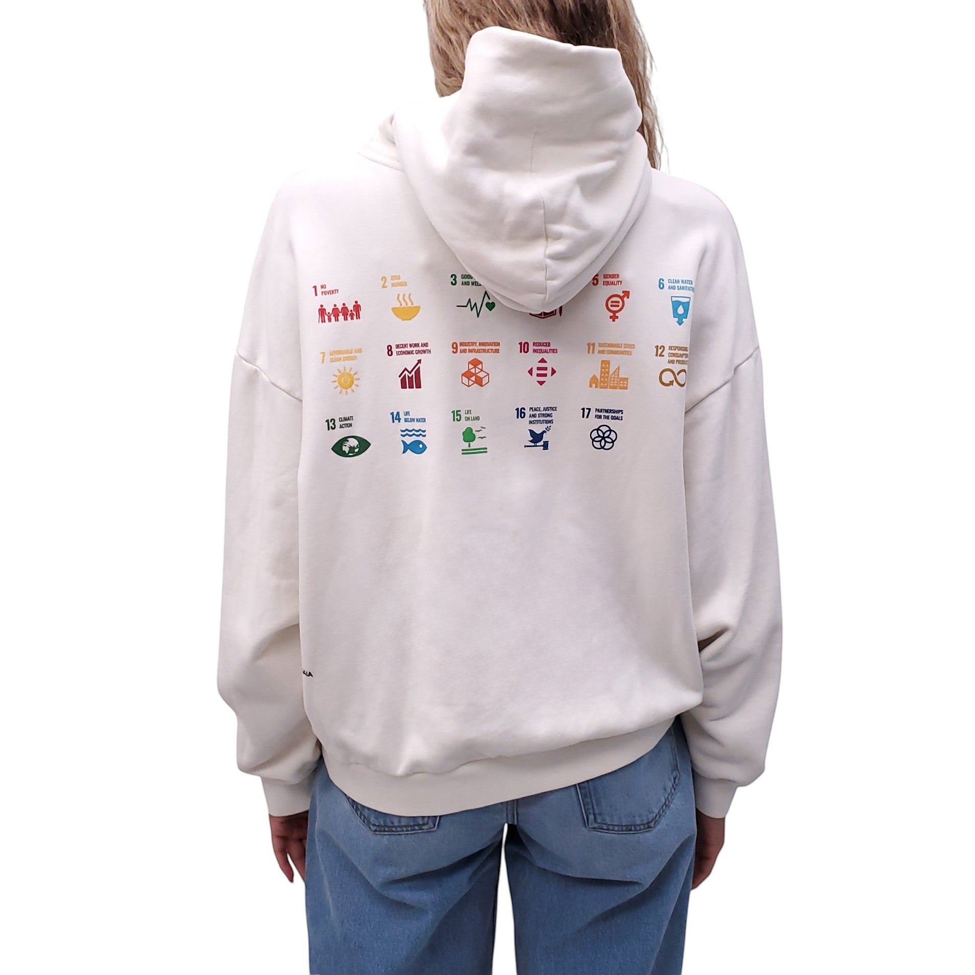PANGAIA WHITE GRAPHIC SWEATSHIRT - SIZE M