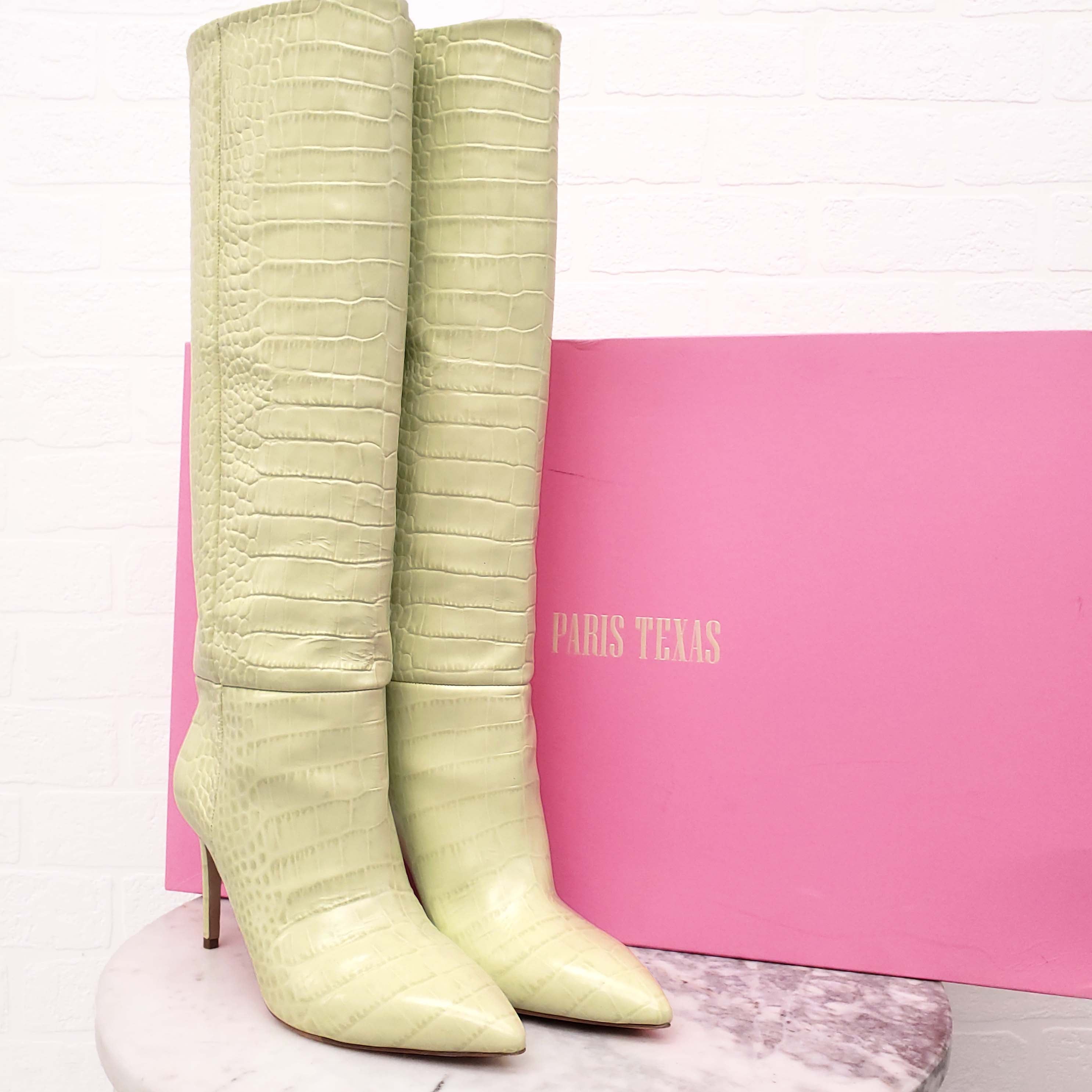 PARIS TEXAS GREEN BOOTS - SIZE 39