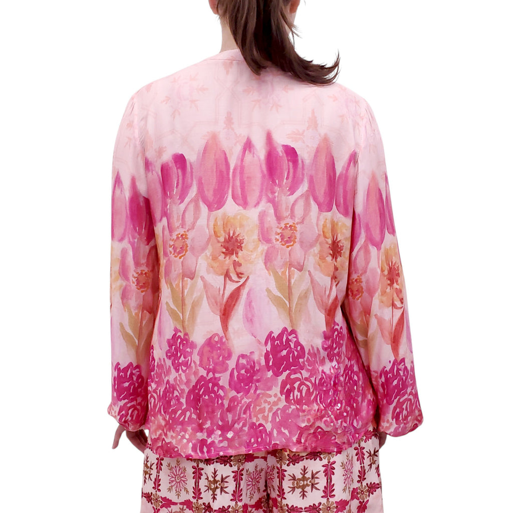 PATBO PINK AND ORANGE PATTERNED SHORTS SET - SIZE 10