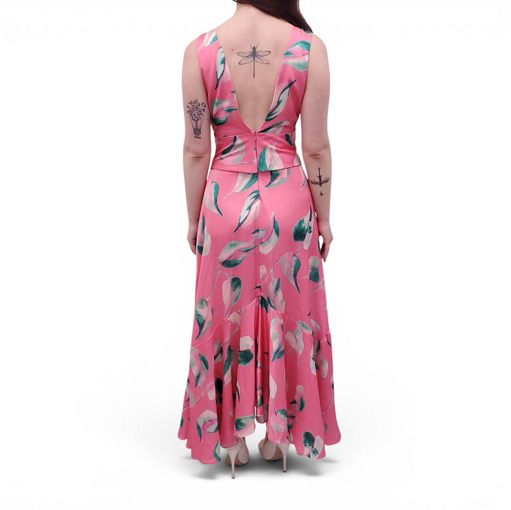 PATBO PINK FLORAL LONG DRESS - SIZE 4