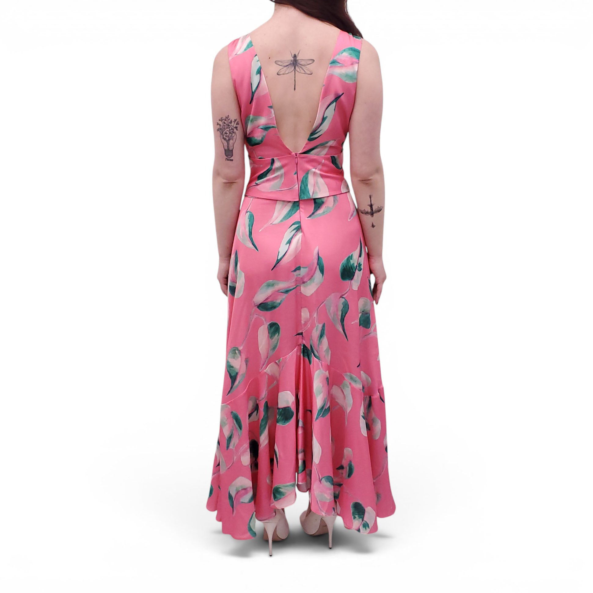 PATBO PINK FLORAL LONG DRESS - SIZE 4