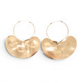 PATOU LARGE HAMMERED HOOP EARRINGS