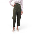 PETAR PETROV GREEN TROUSERS WITH SIDE STRIPE DETAIL - SIZE 40
