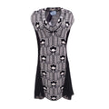 PRADA BLACK AND WHITE FLORAL RUNWAY DRESS - SIZE 38