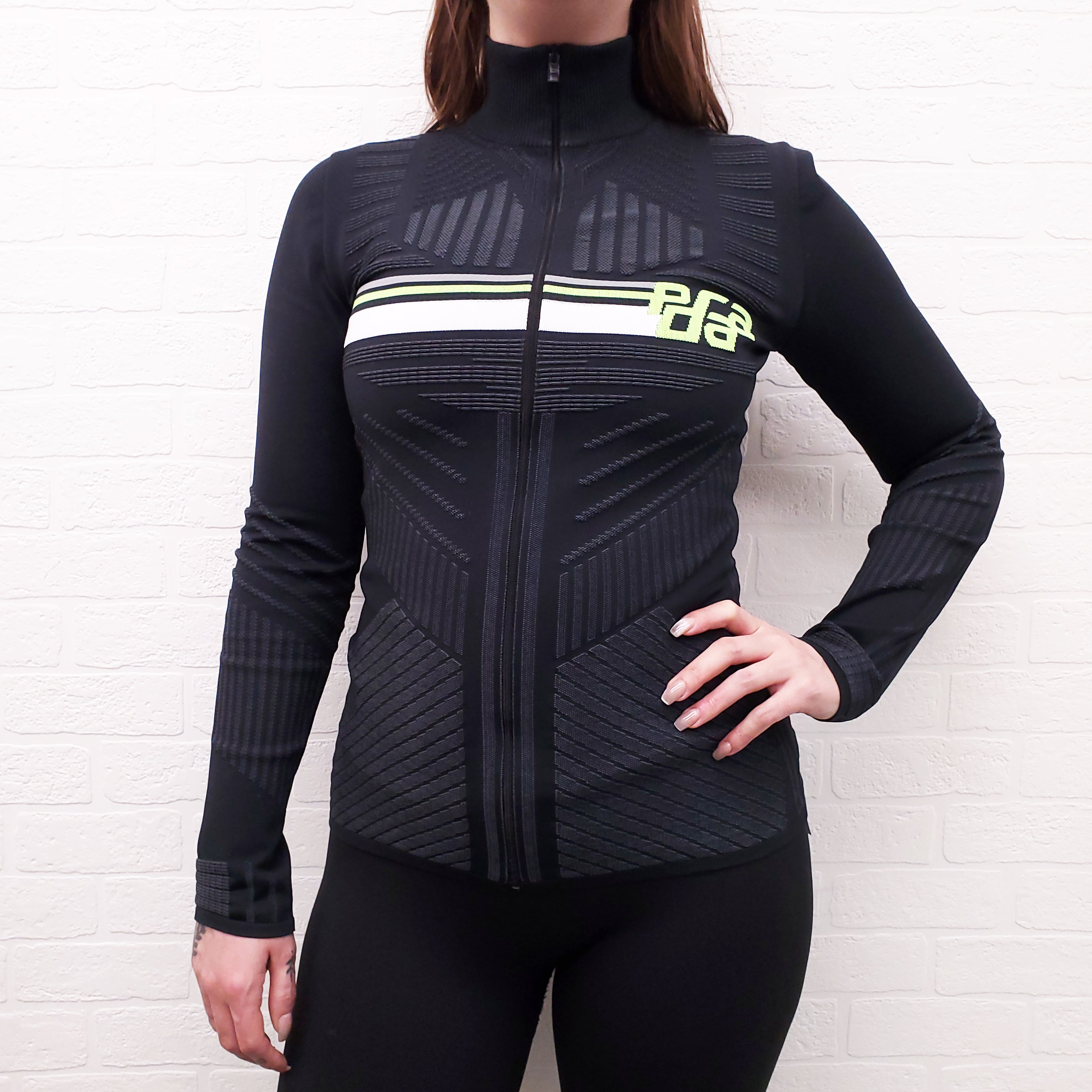 PRADA BLACK ATHLETIC ZIP UP - SIZE S