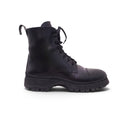 PRADA BLACK LOGO MOTO BOOTS - SIZE 38.5