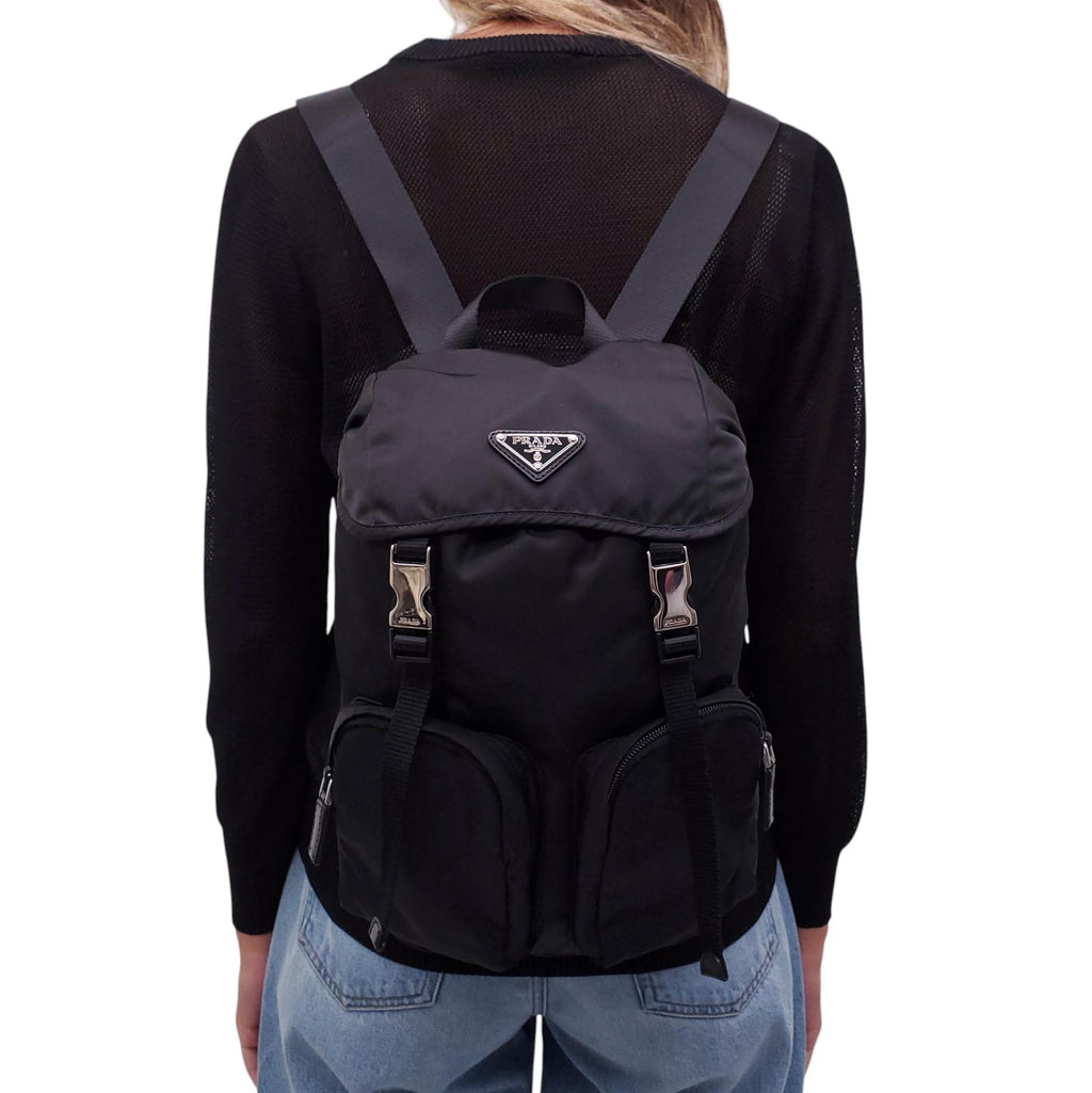 PRADA BLACK NYLON BACKPACK
