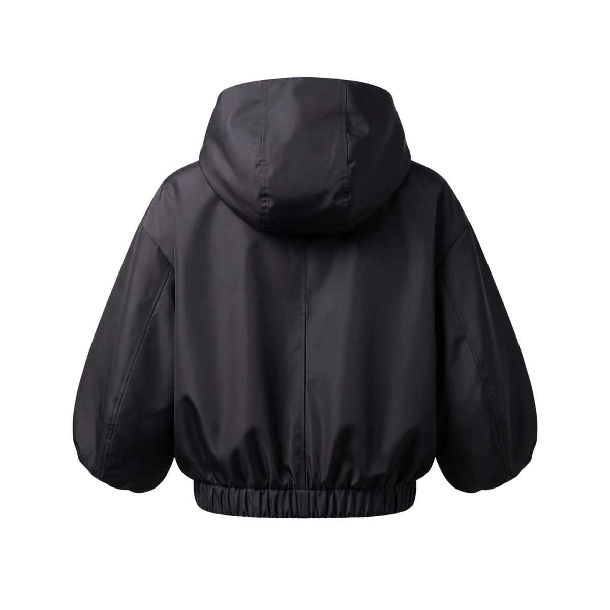 PRADA BLACK NYLON BUBBLE JACKET - SIZE 40