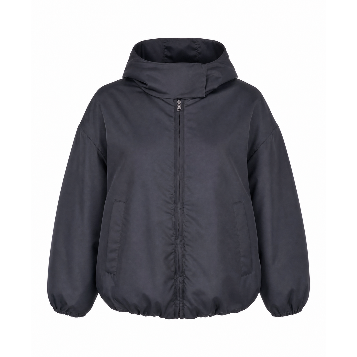 PRADA BLACK NYLON BUBBLE JACKET - SIZE 40