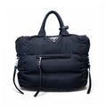 PRADA BLACK PUFFER TESSUTO BOMBER TOTE