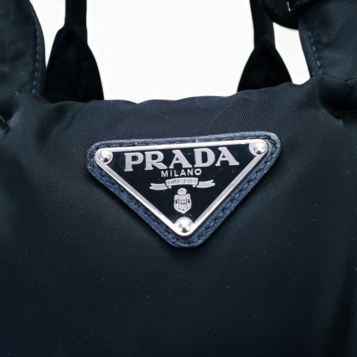 PRADA BLACK PUFFER TESSUTO BOMBER TOTE
