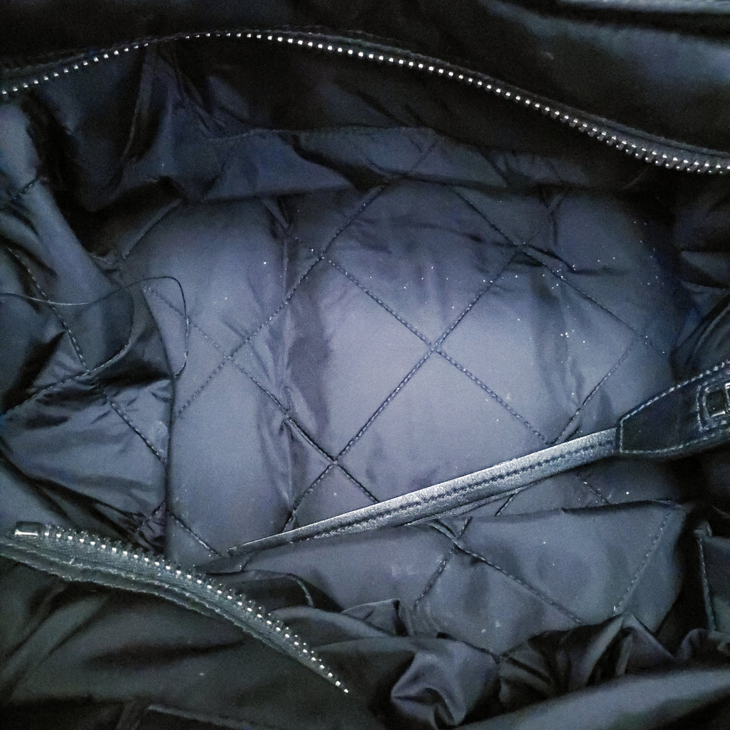 PRADA BLACK PUFFER TESSUTO BOMBER TOTE