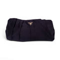 PRADA BLACK RUCHED CLUTCH
