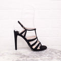 PRADA BLACK SUEDE HEELS - SIZE 39.5