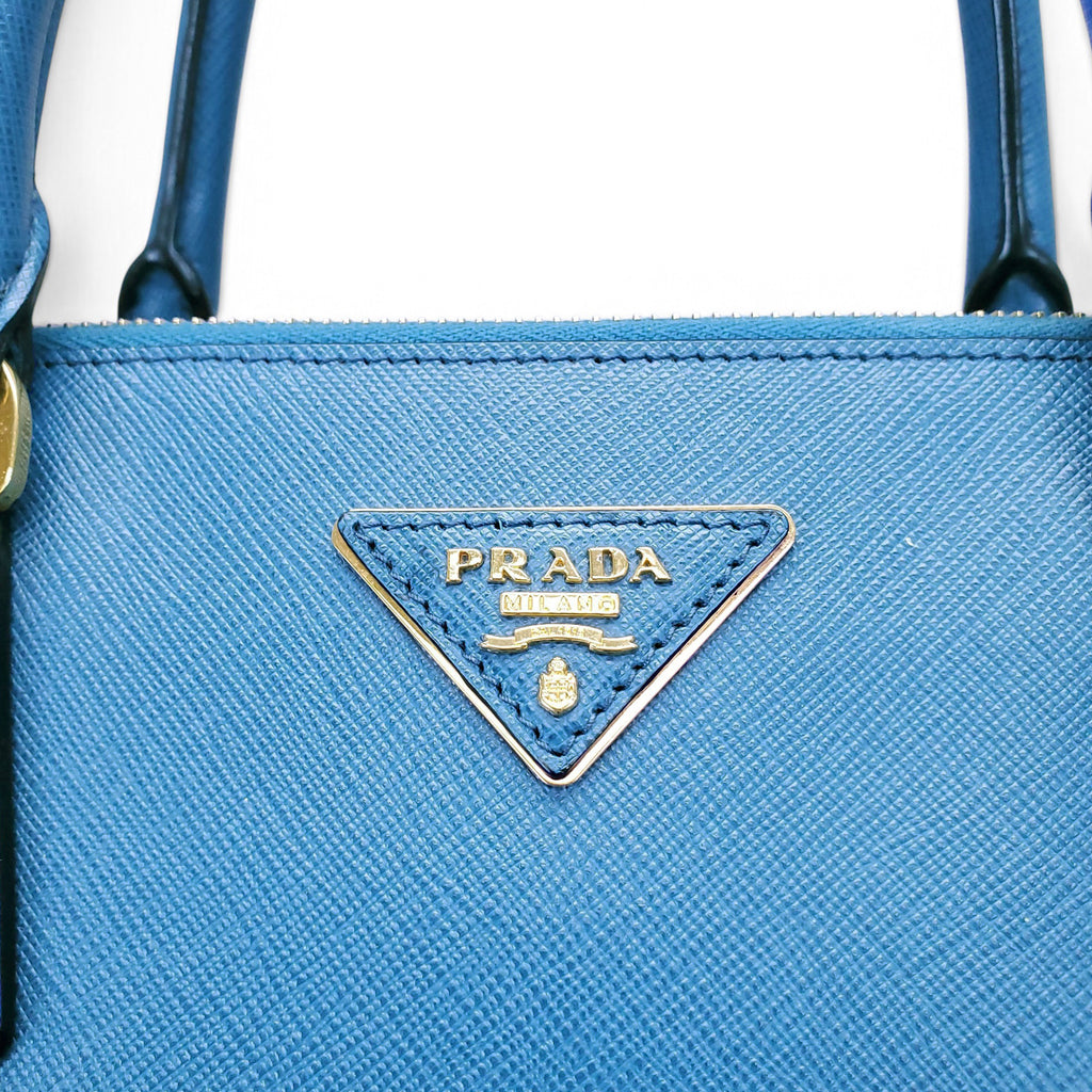 PRADA BLUE SAFFIANO 2-TONE TOTE