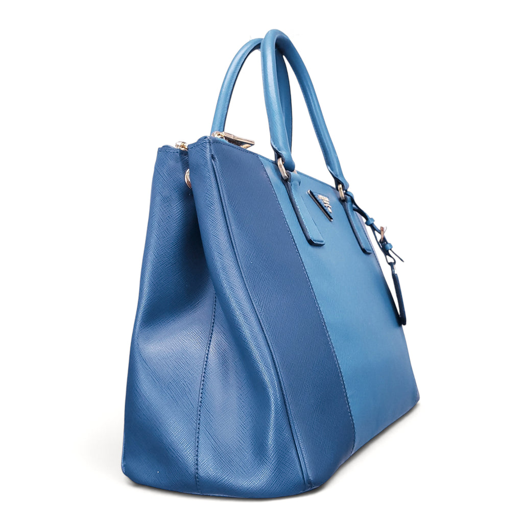 PRADA BLUE SAFFIANO 2-TONE TOTE
