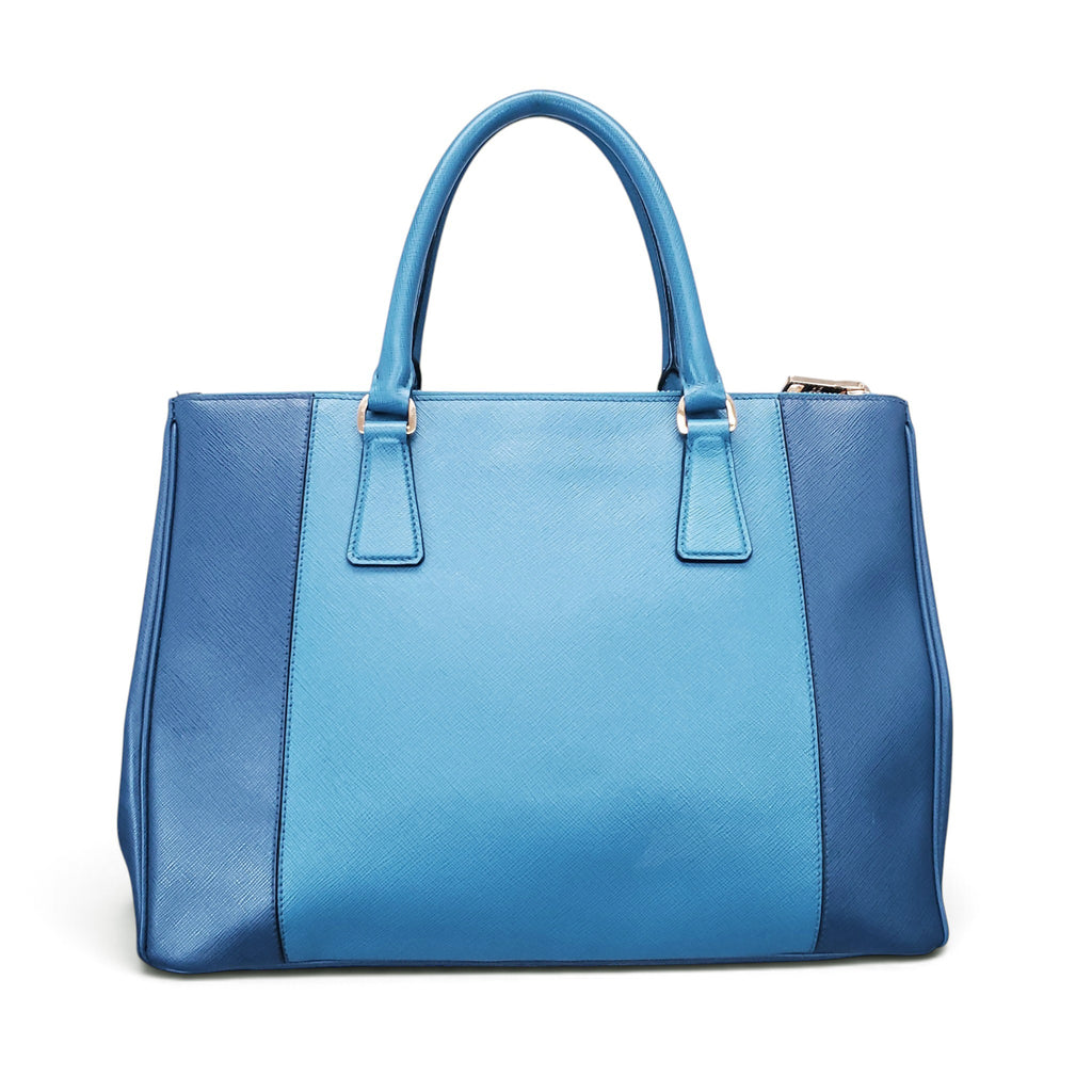 PRADA BLUE SAFFIANO 2-TONE TOTE