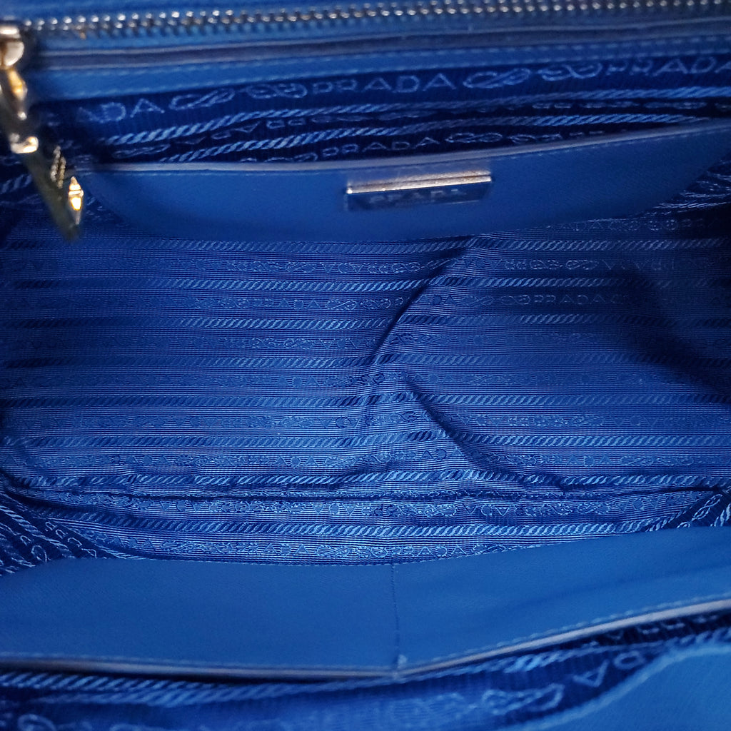PRADA BLUE SAFFIANO 2-TONE TOTE