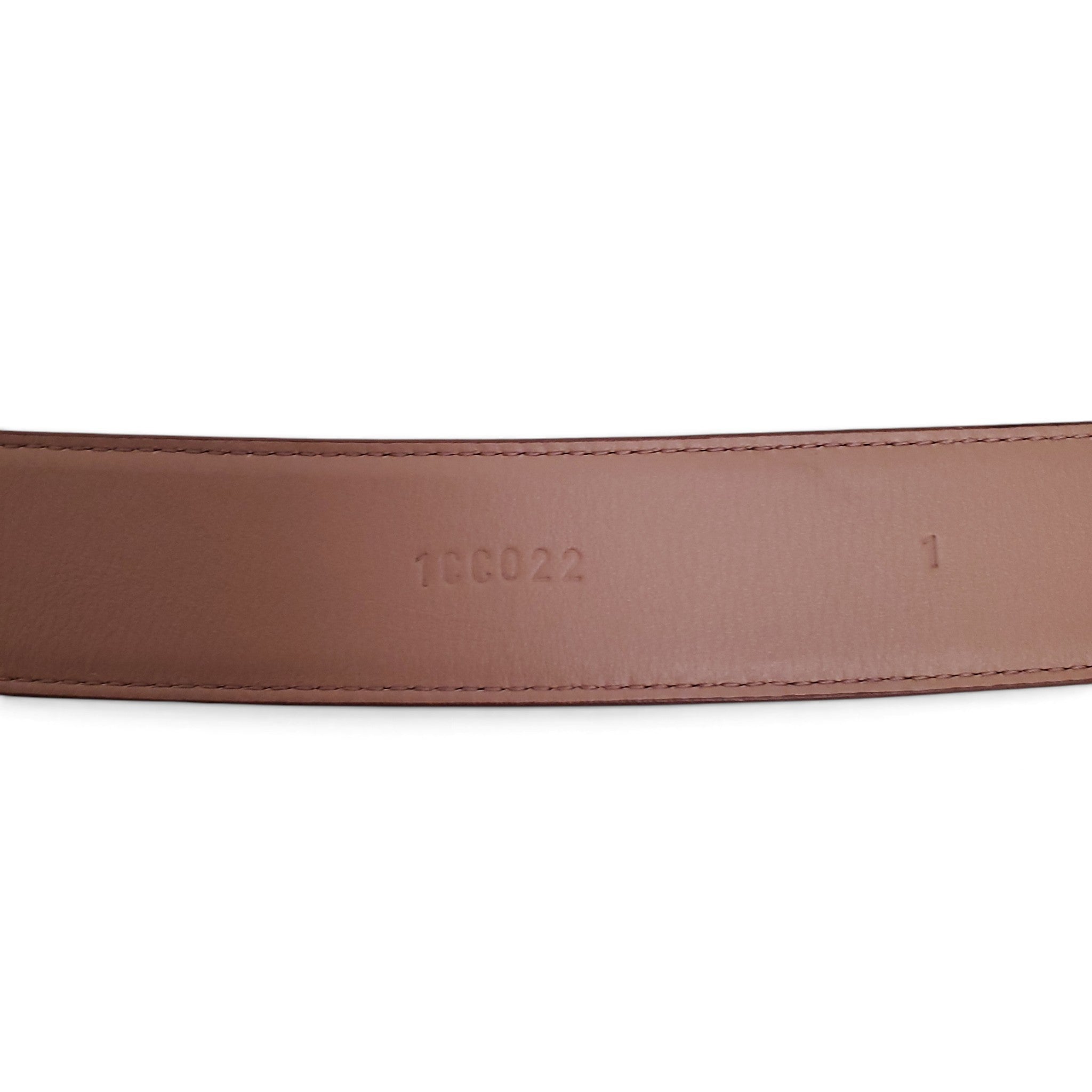 PRADA BLUSH PINK SILVER LOGO BELT - SIZE 80