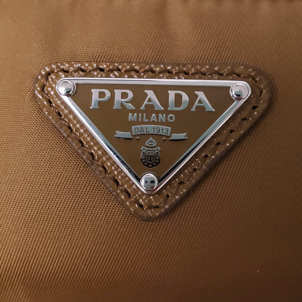 PRADA BROWN NYLON WRISTLET