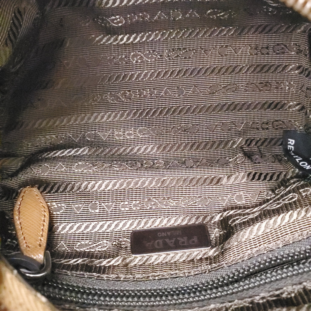 PRADA BROWN NYLON WRISTLET