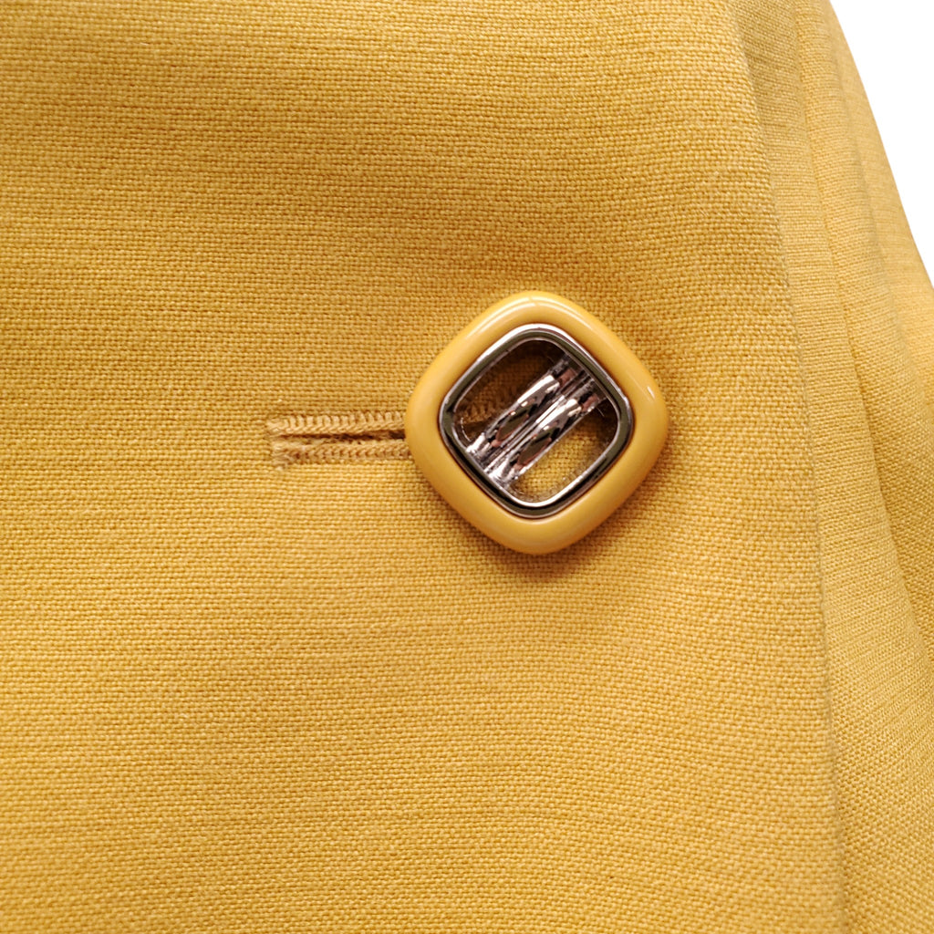 PRADA CANARY YELLOW SKIRT WITH BUTTON DETAIL - SIZE 40