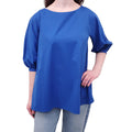 PRADA COBALT BLUE BLOUSE - SIZE 44