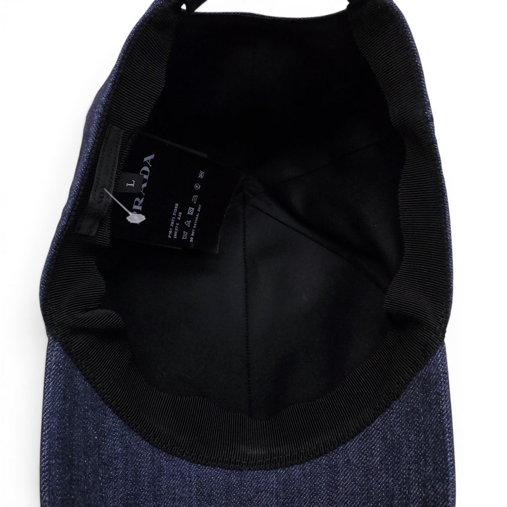 PRADA DENIM BASEBALL HAT - SIZE L