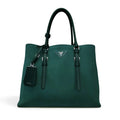 PRADA SAFFIANO CUIR LEATHER DOUBLE BAG MEDIUM