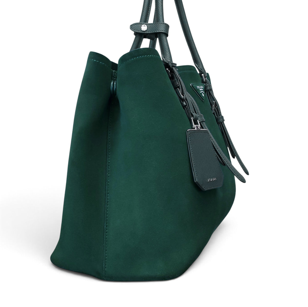 PRADA SAFFIANO CUIR LEATHER DOUBLE BAG MEDIUM