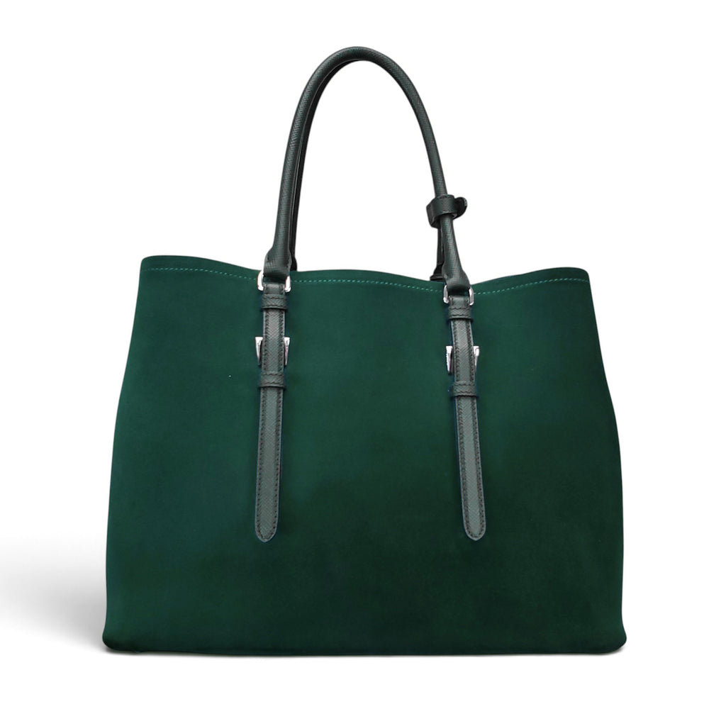 PRADA SAFFIANO CUIR LEATHER DOUBLE BAG MEDIUM