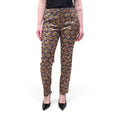PRADA NAVY AND GOLD BROCADE TROUSERS - SIZE 42