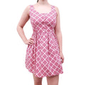PRADA PINK AND WHITE CHECK COTTON DRESS - SIZE 42