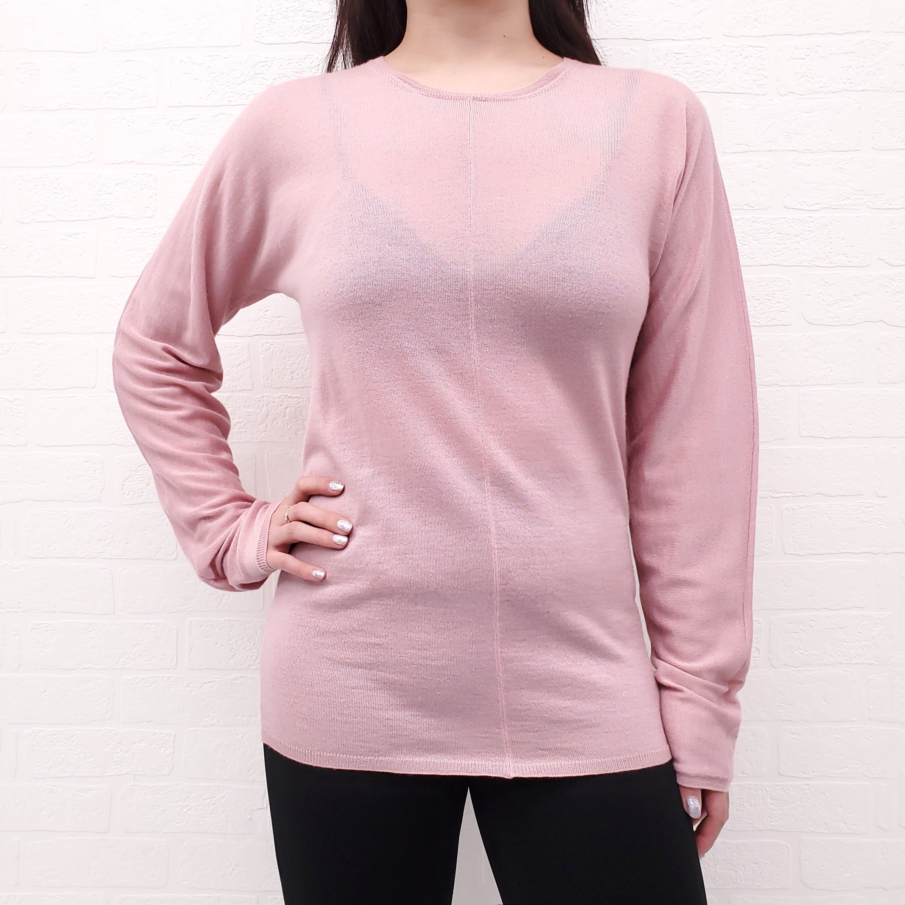 PRADA PINK CREWNECK SWEATER - SIZE M