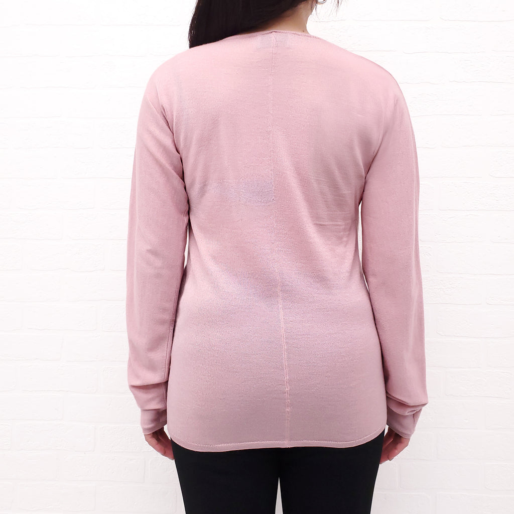 PRADA PINK CREWNECK SWEATER - SIZE M