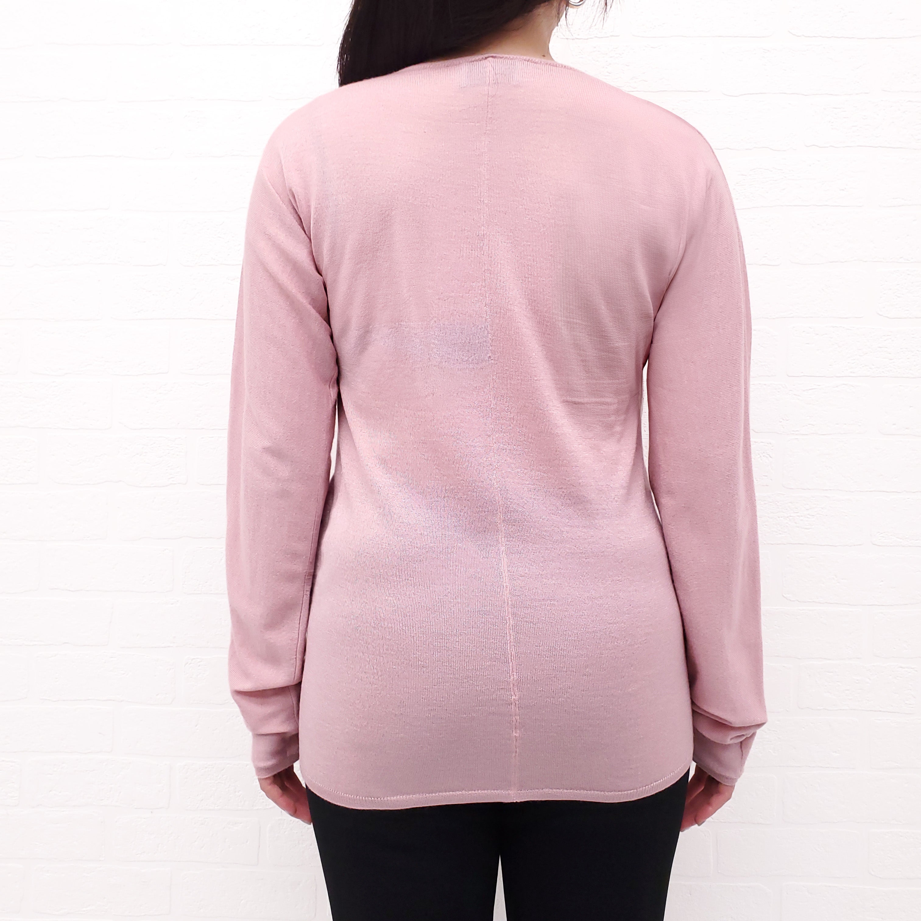 PRADA PINK CREWNECK SWEATER - SIZE M
