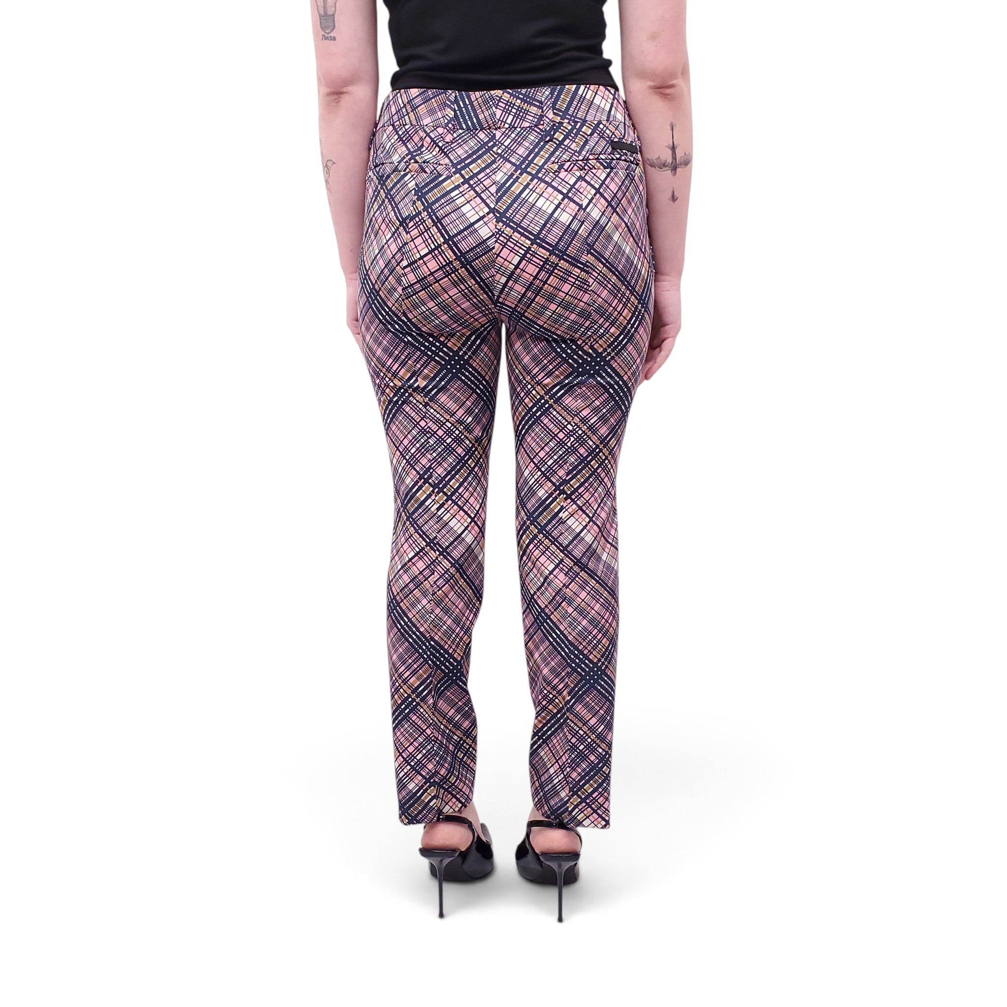 PRADA PLAID PATTERNED TROUSERS - SIZE 40
