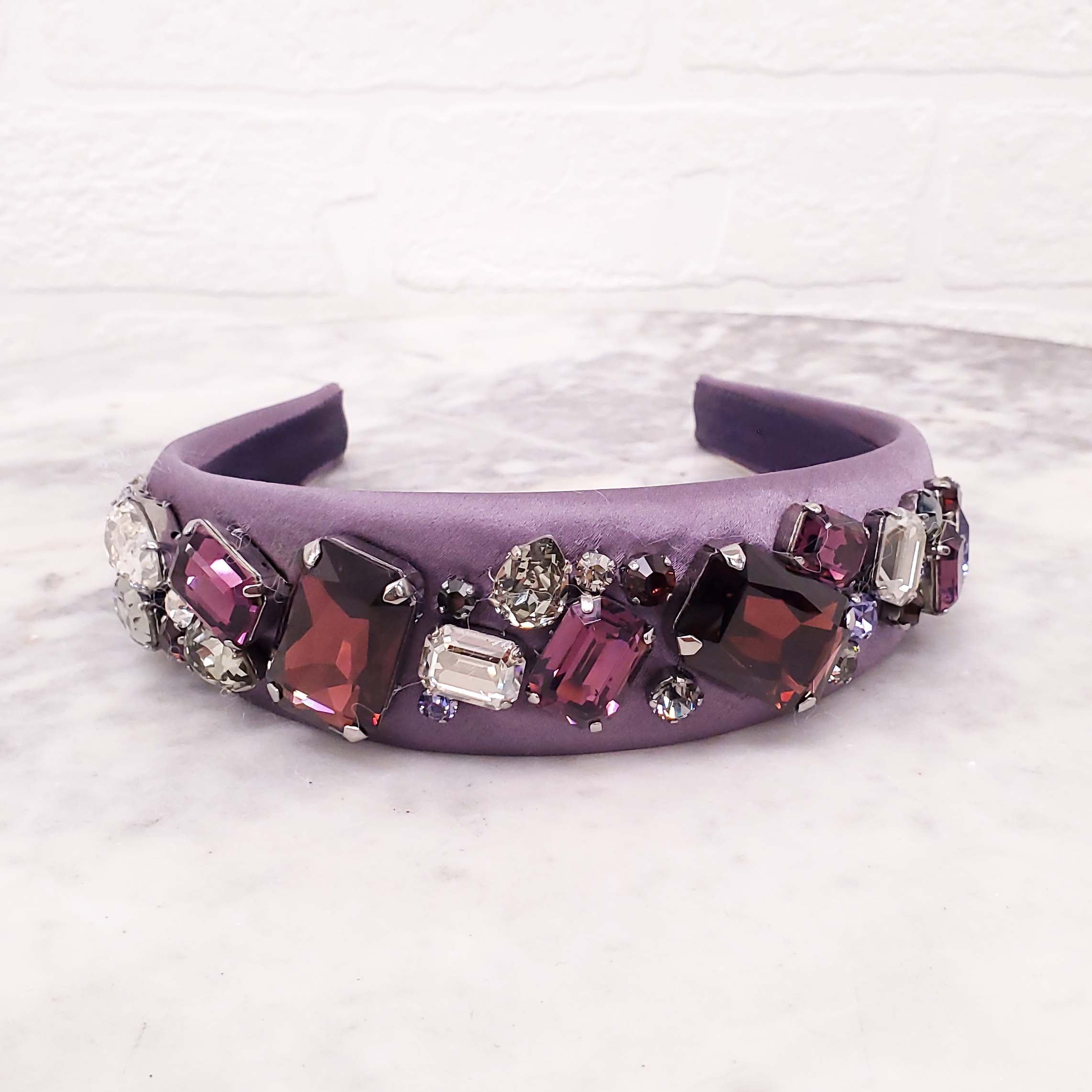PRADA PURPLE CRYSTAL HEADBAND