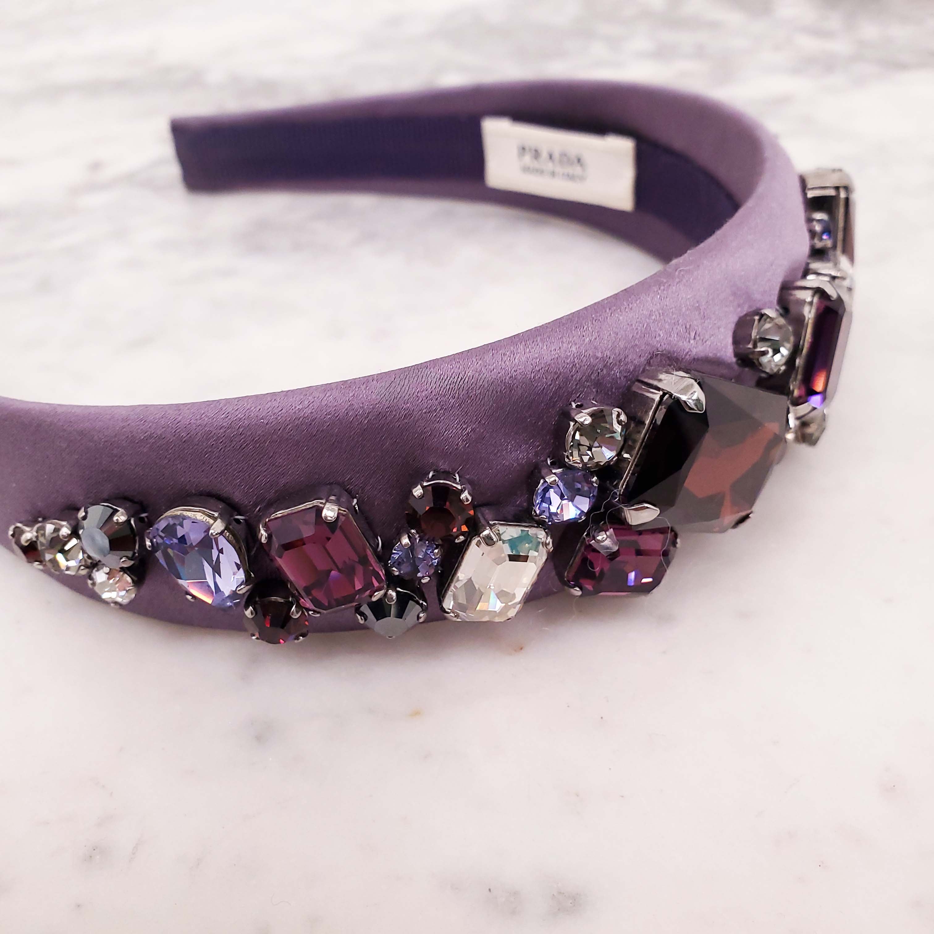 PRADA PURPLE CRYSTAL HEADBAND