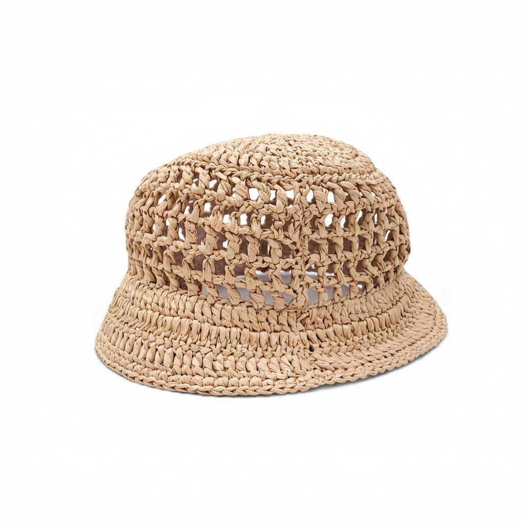 PRADA RAFFIA LOGO HAT