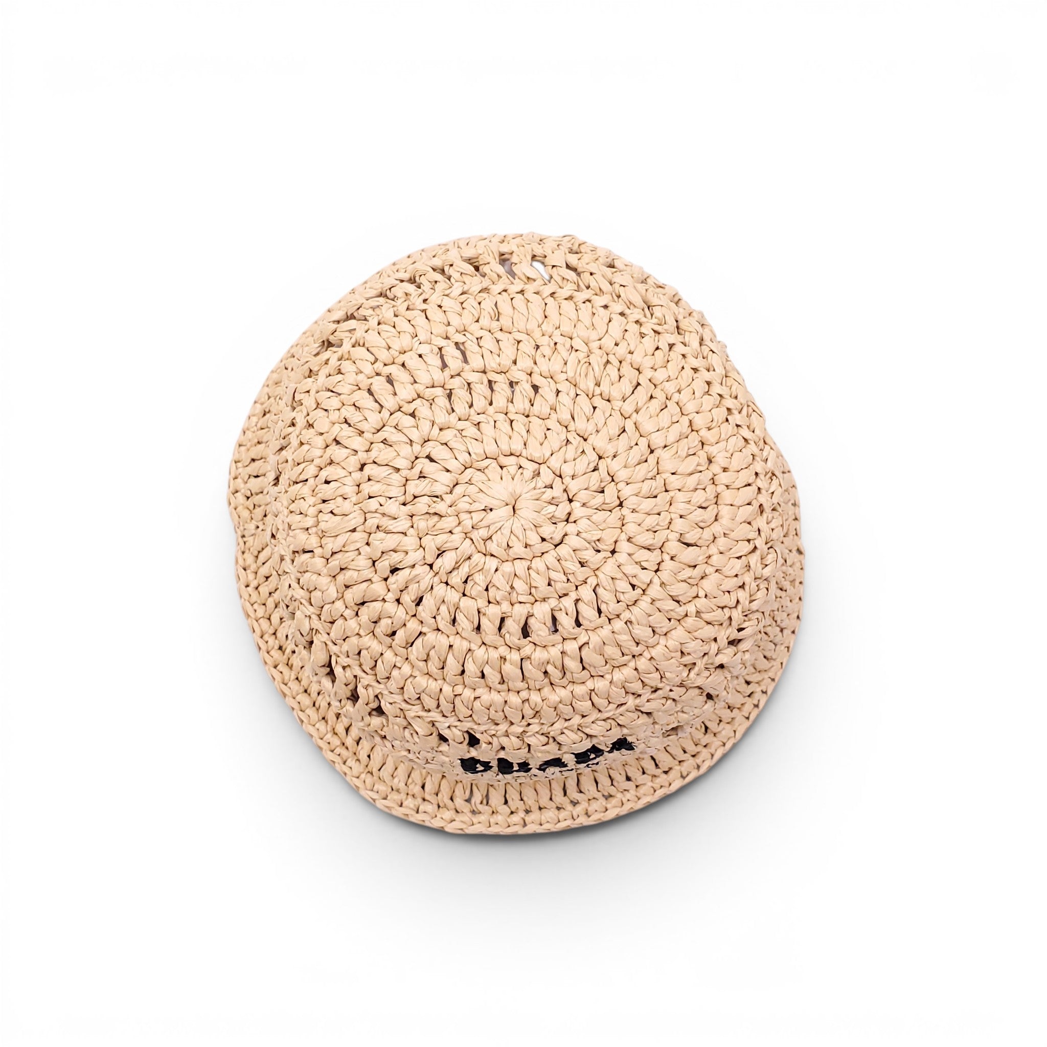 PRADA RAFFIA LOGO HAT