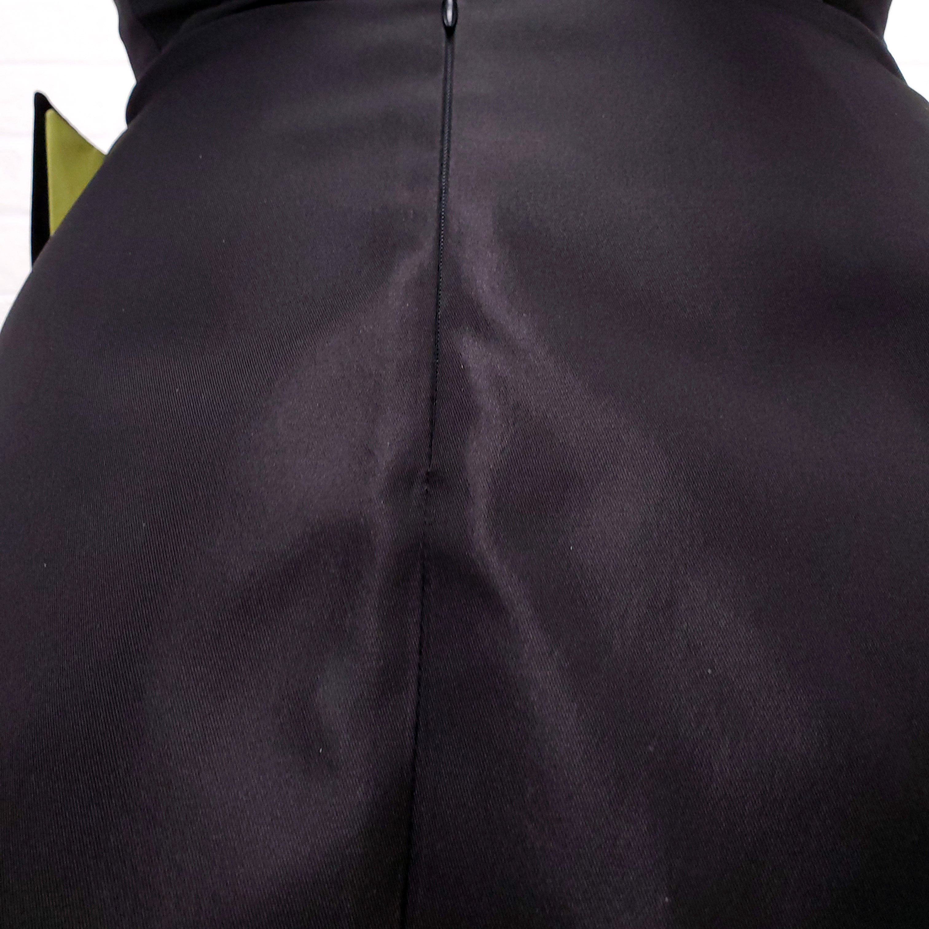 PRADA SATIN DRESS WITH BOW - SIZE 38