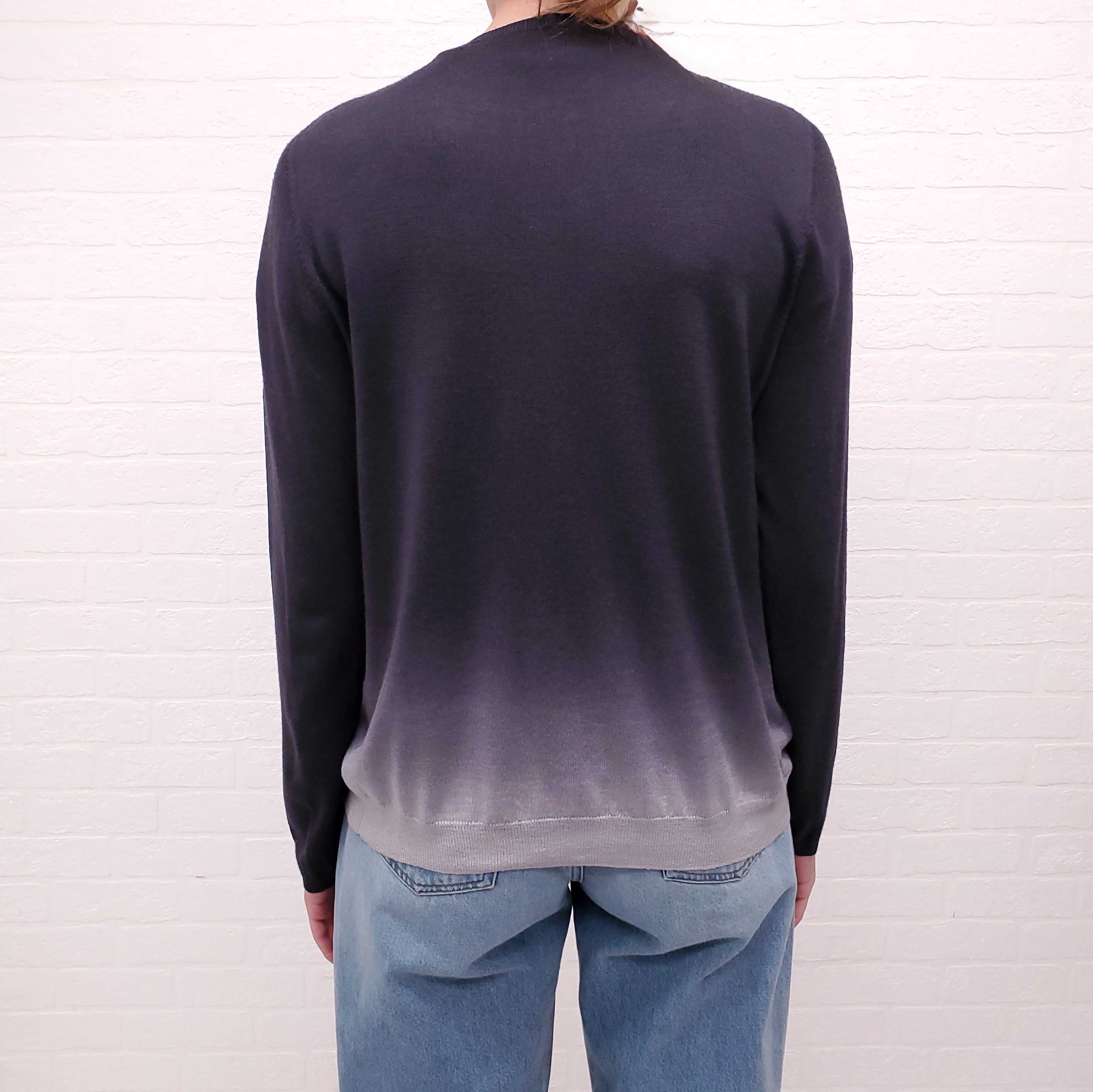 PRADA WOOL AND SILK OMBRE CARDIGAN - SIZE 46